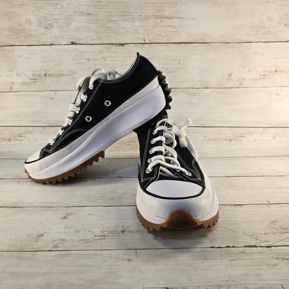Converse Run Star Hike Ox Black White Platform Sneakers 168816C Mens 7 Wmns 8.5